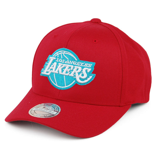 Mitchell & Ness L.A. Lakers Snapback Cap - Red/Teal - Red