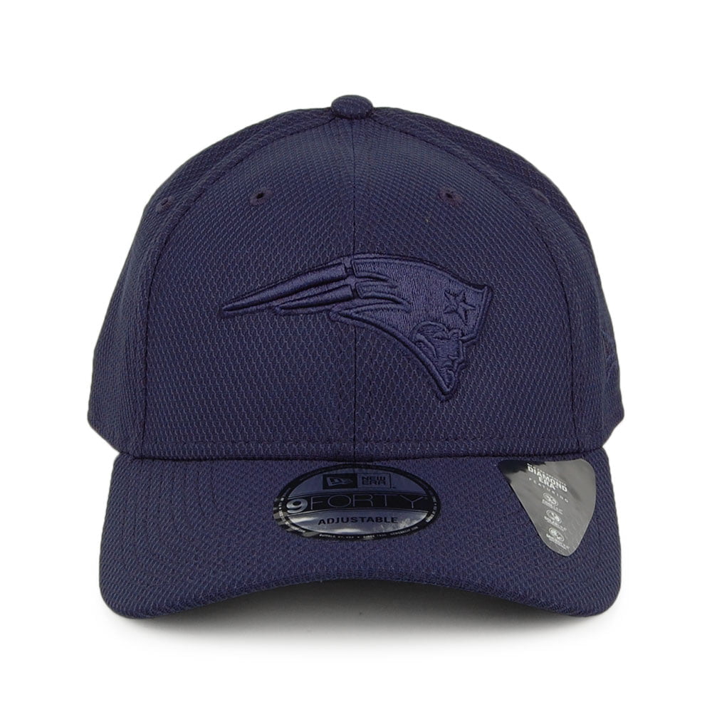 New Era 9FORTY New England Patriots Baseball Cap NFL Mono Team Colour - Navy Blue