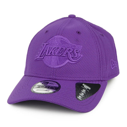 New Era 9FORTY L.A. Lakers Baseball Cap NBA Mono Team Colour - Purple