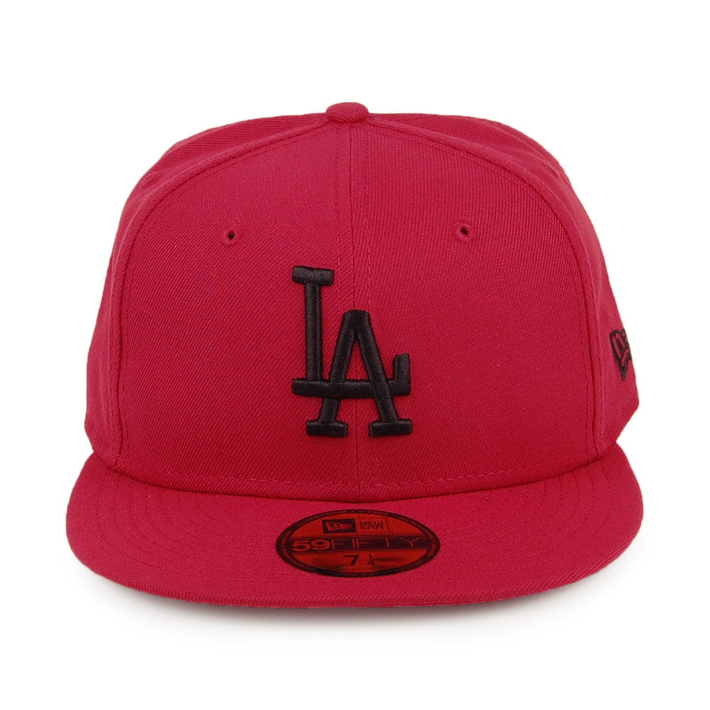 New Era 59FIFTY L.A. Dodgers Baseball Cap - MLB League Essential - Cardinal-Black