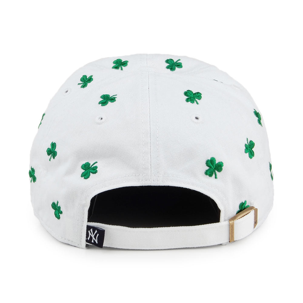 47 Brand St. Patrick's Clover New York Yankees Baseball Cap - Clean Up - White-Green