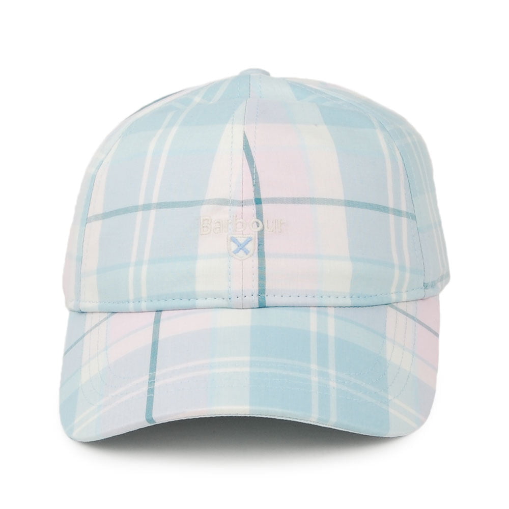 Barbour Hats Lindsay Tartan Cotton Baseball Cap - Pink-Blue