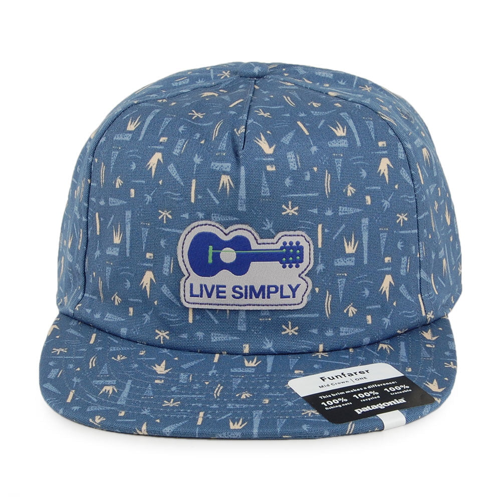 Patagonia Hats Live Simply Guitar Funfarer Organic Cotton Baseball Cap - Blue-Multi