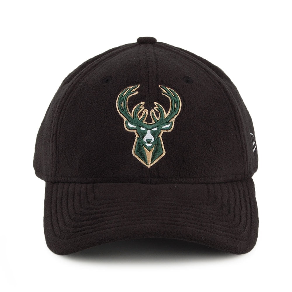 New Era 9FORTY Milwaukee Bucks Baseball Cap NBA Polar Fleece - Black