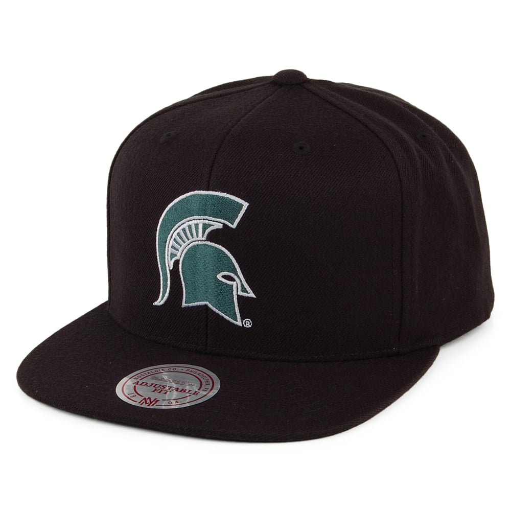 Mitchell & Ness Michigan State Spartans Snapback Cap - Core Wool Solid ...
