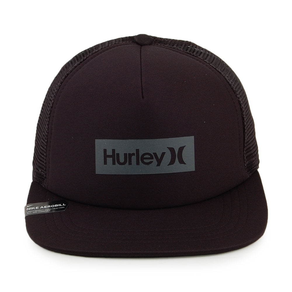 Hurley Hats One & Only Square Trucker Cap - Black