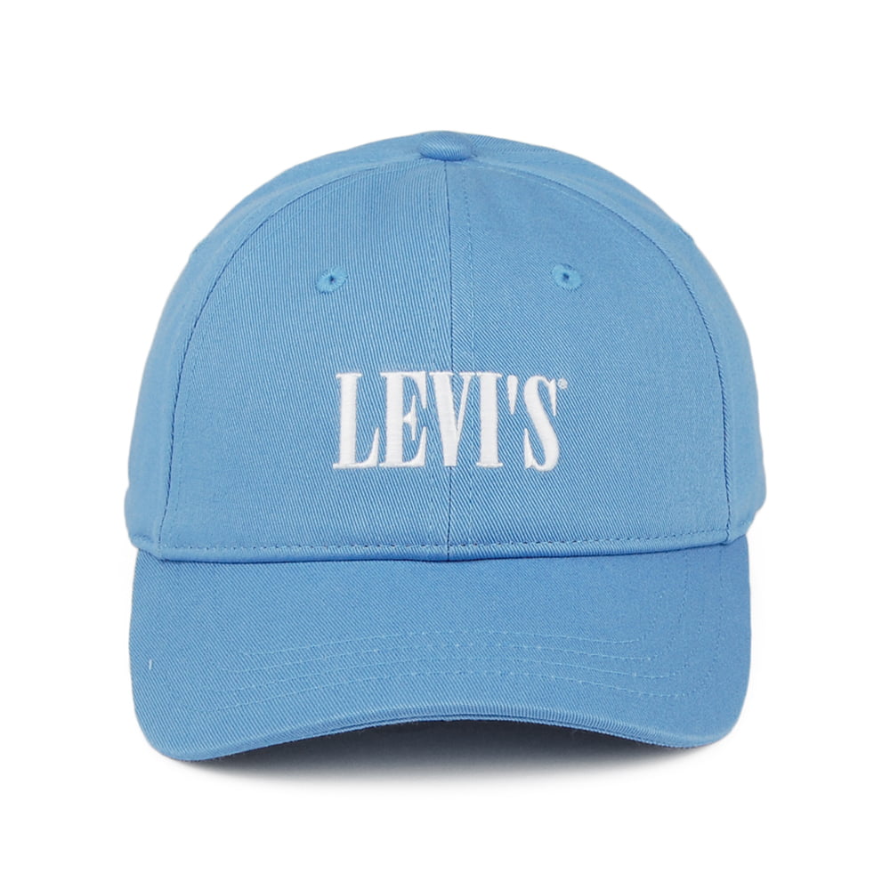 Levi's Hats Serif Logo Cotton Baseball Cap - Blue