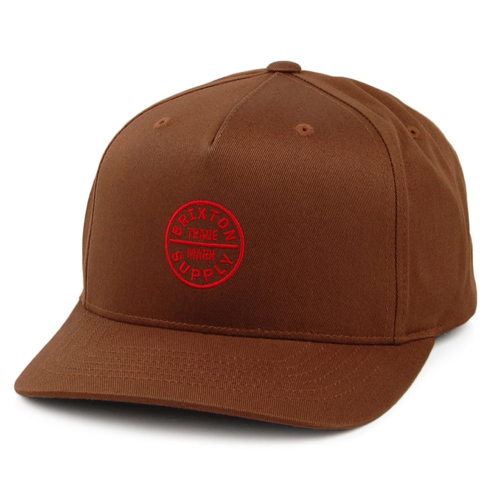 Brixton Hats Oath 110 Medium Profile Snapback Cap - Brown – Village Hats