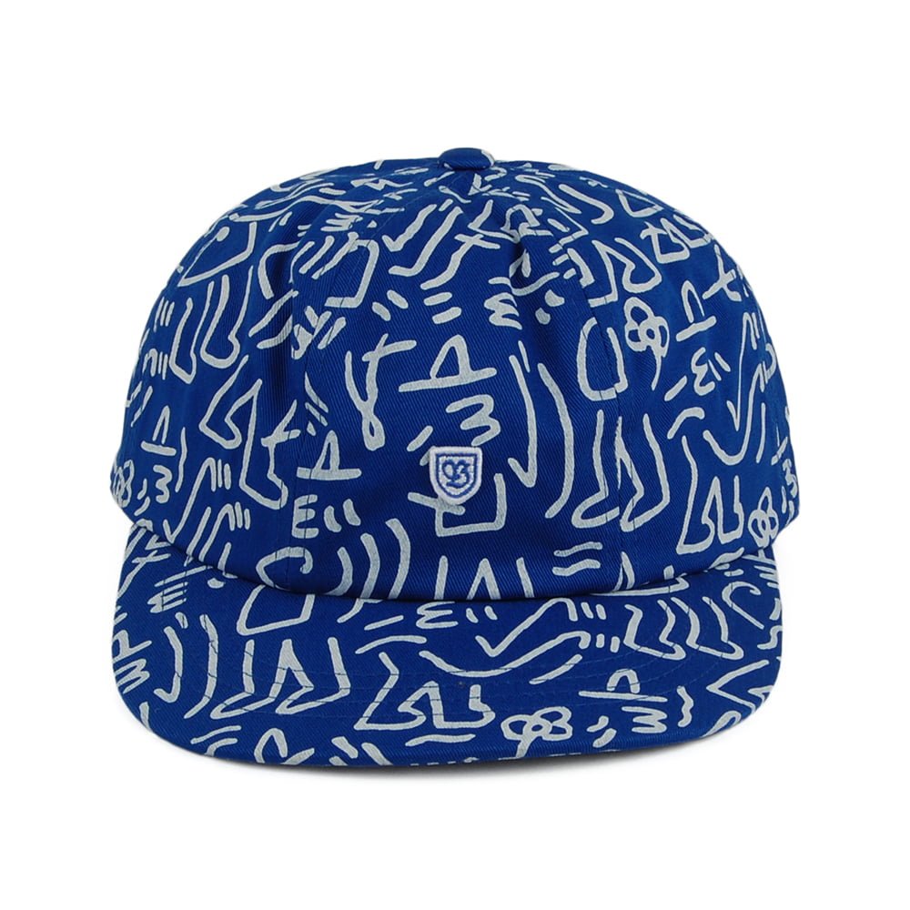 Brixton Hats B-Shield III Lucas Beaufort Strapback Cap - Blue-White