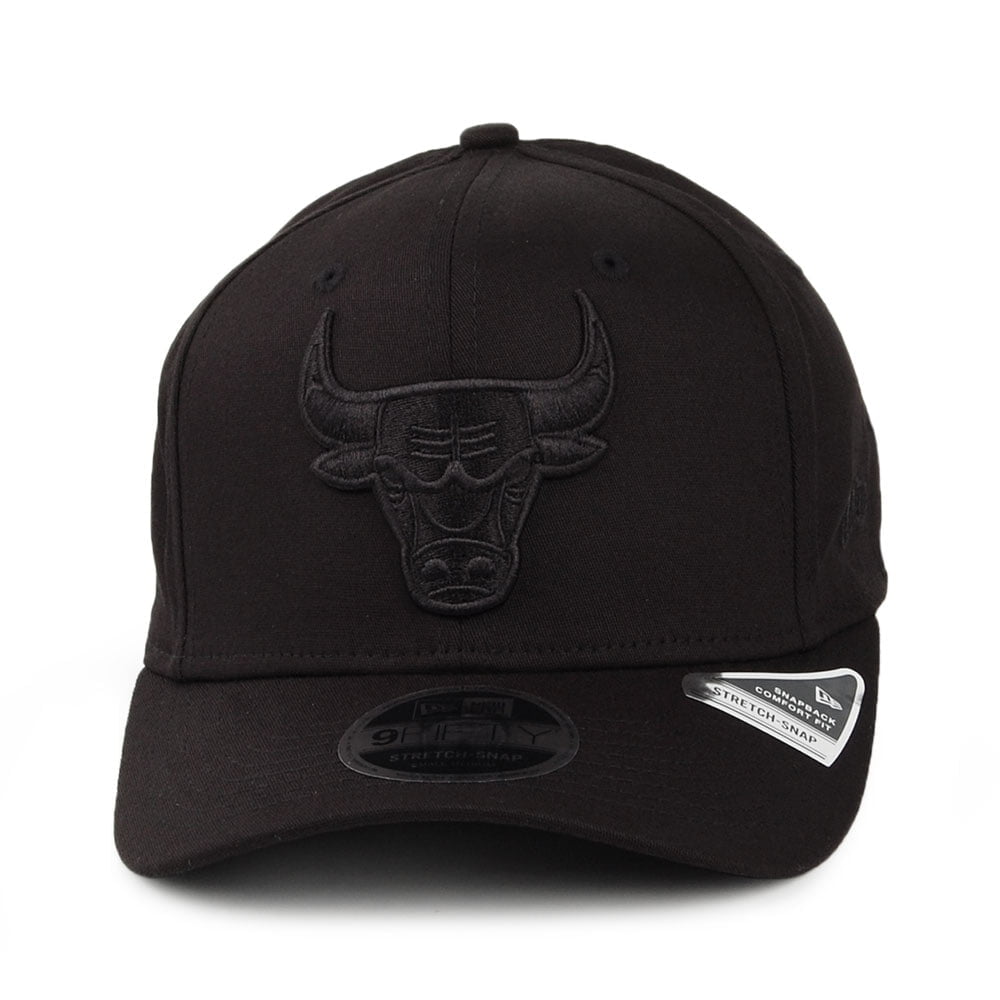 New Era 9FIFTY Chicago Bulls Snapback Cap - NBA Tonal Stretch Snap - Black