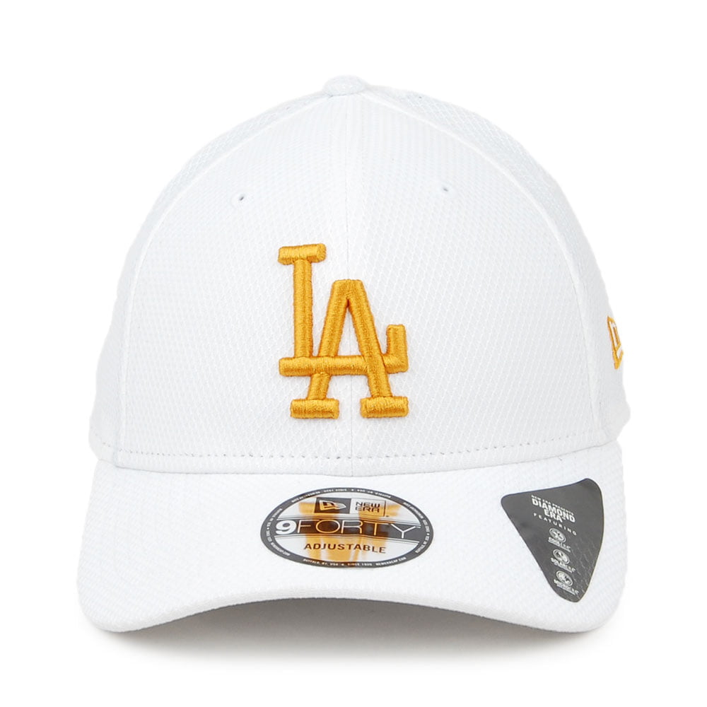 New Era 9FORTY L.A. Dodgers Baseball Cap - MLB Diamond Era Essential - White-Yellow