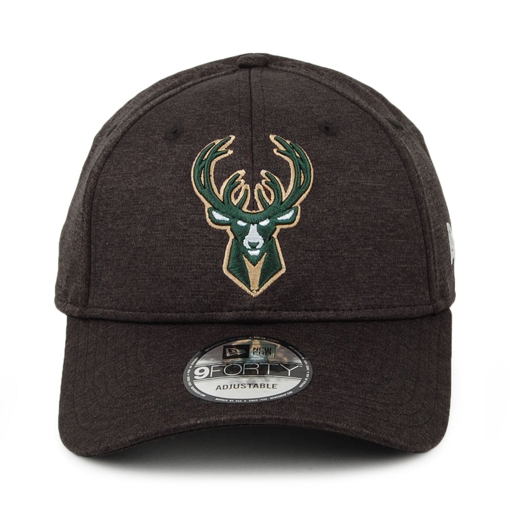 New Era 9FORTY Milwaukee Bucks Baseball Cap - NBA Shadow Tech - Black