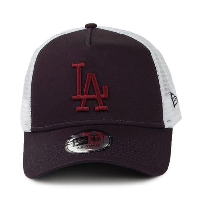 New Era L.A. Dodgers A-Frame Trucker Cap - MLB Essential - Navy-Burgundy