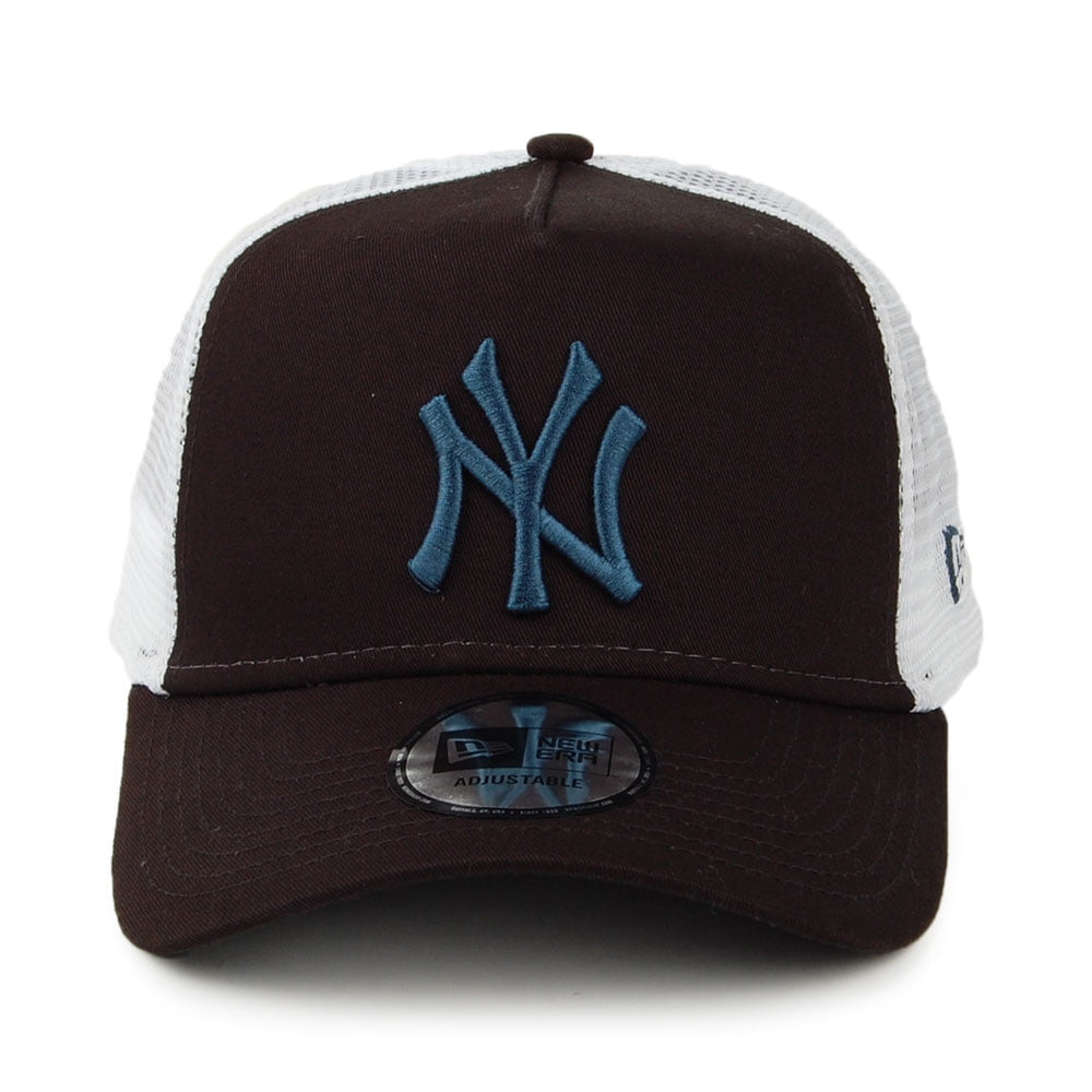 New Era New York Yankees A-Frame Trucker Cap - MLB Essential - Black-Teal