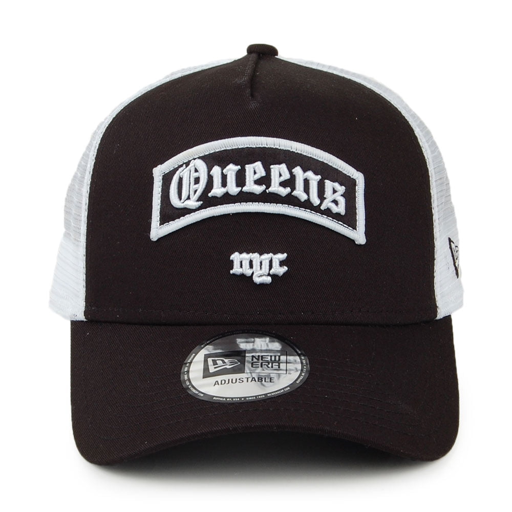 New Era A-Frame Trucker Cap - Borough Queens - Black