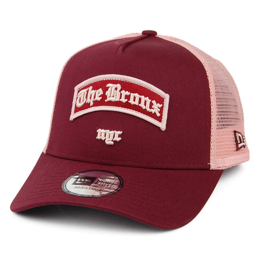 New Era A-Frame Trucker Cap - Borough The Bronx - Burgundy