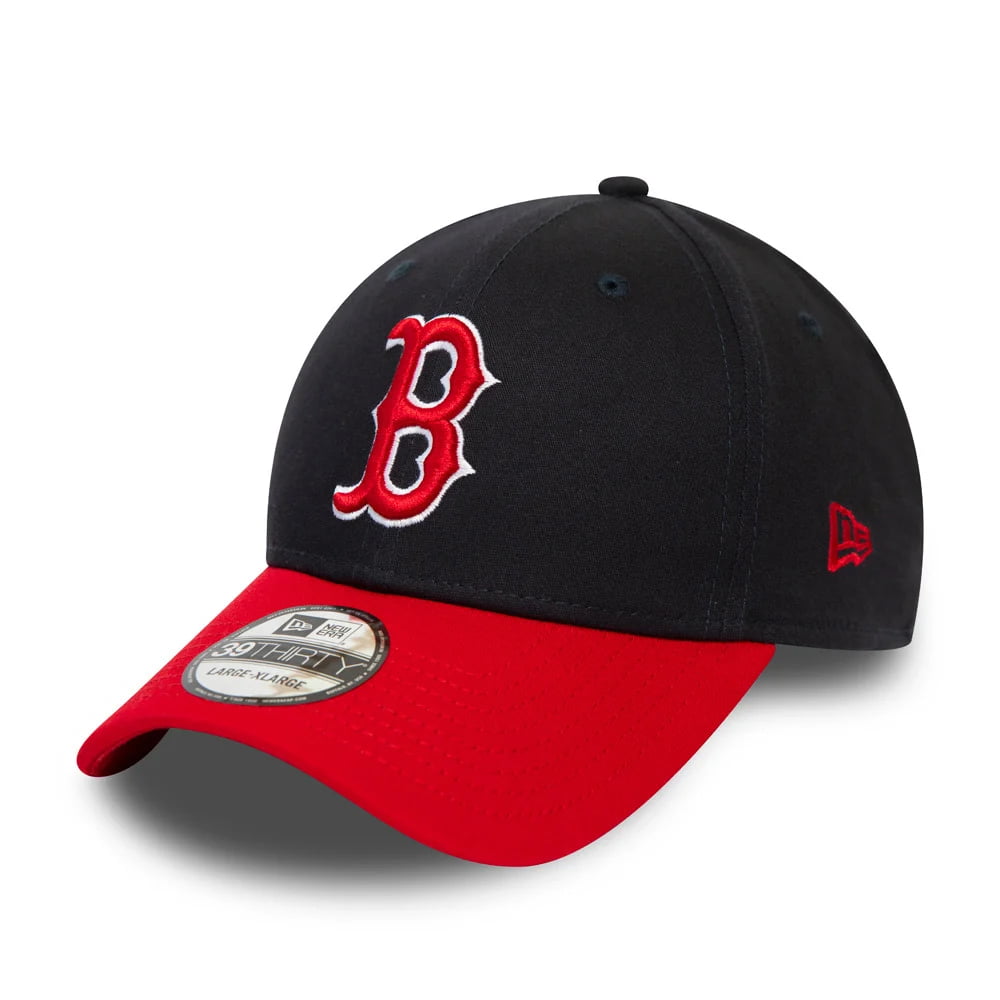 New Era 39THIRTY Boston Red Sox Baseball Cap - MLB League Essential II - Navy-Red