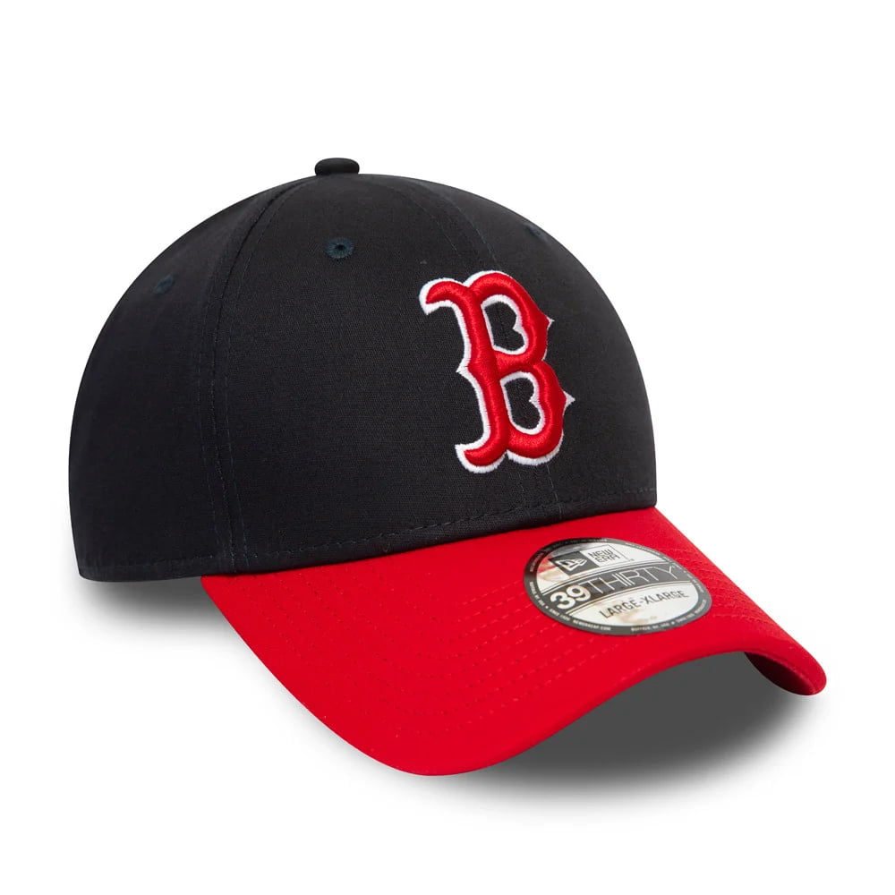 New Era 39THIRTY Boston Red Sox Baseball Cap - MLB League Essential II - Navy-Red