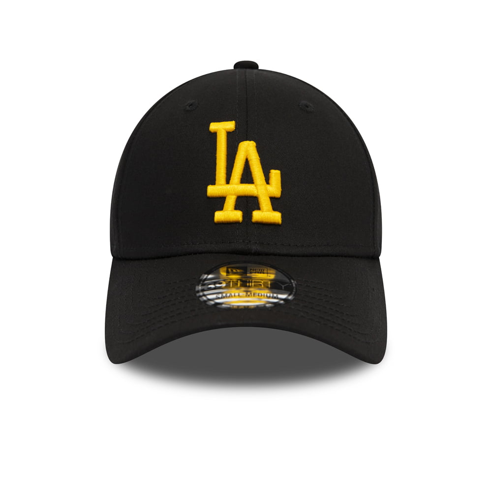 New Era 39THIRTY L.A. Dodgers Baseball Cap - MLB League Essential - Black-Yellow