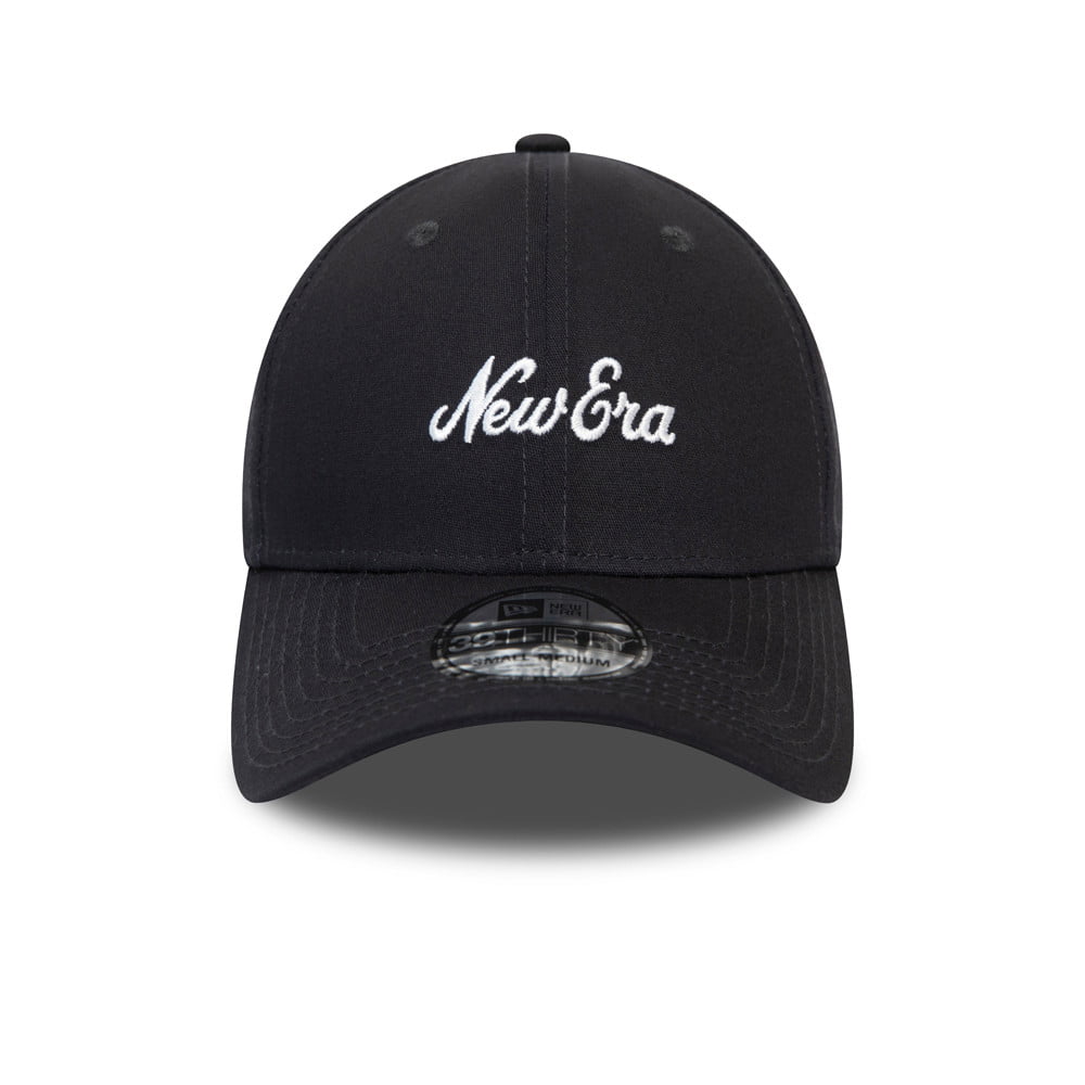 New Era 39THIRTY Baseball Cap - Cursive Logo - Navy Blue