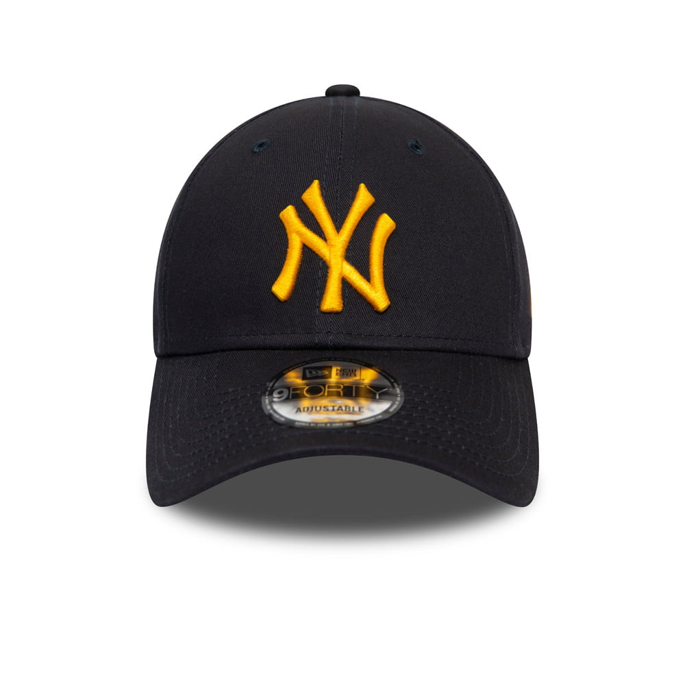 New Era 9FORTY New York Yankees Baseball Cap - MLB League Essential - Navy-Yellow