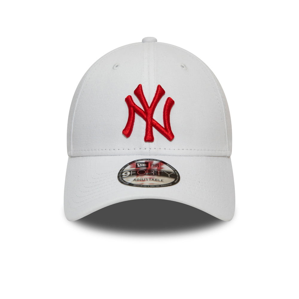 New Era 9FORTY New York Yankees Baseball Cap - MLB League Essential - White-Red