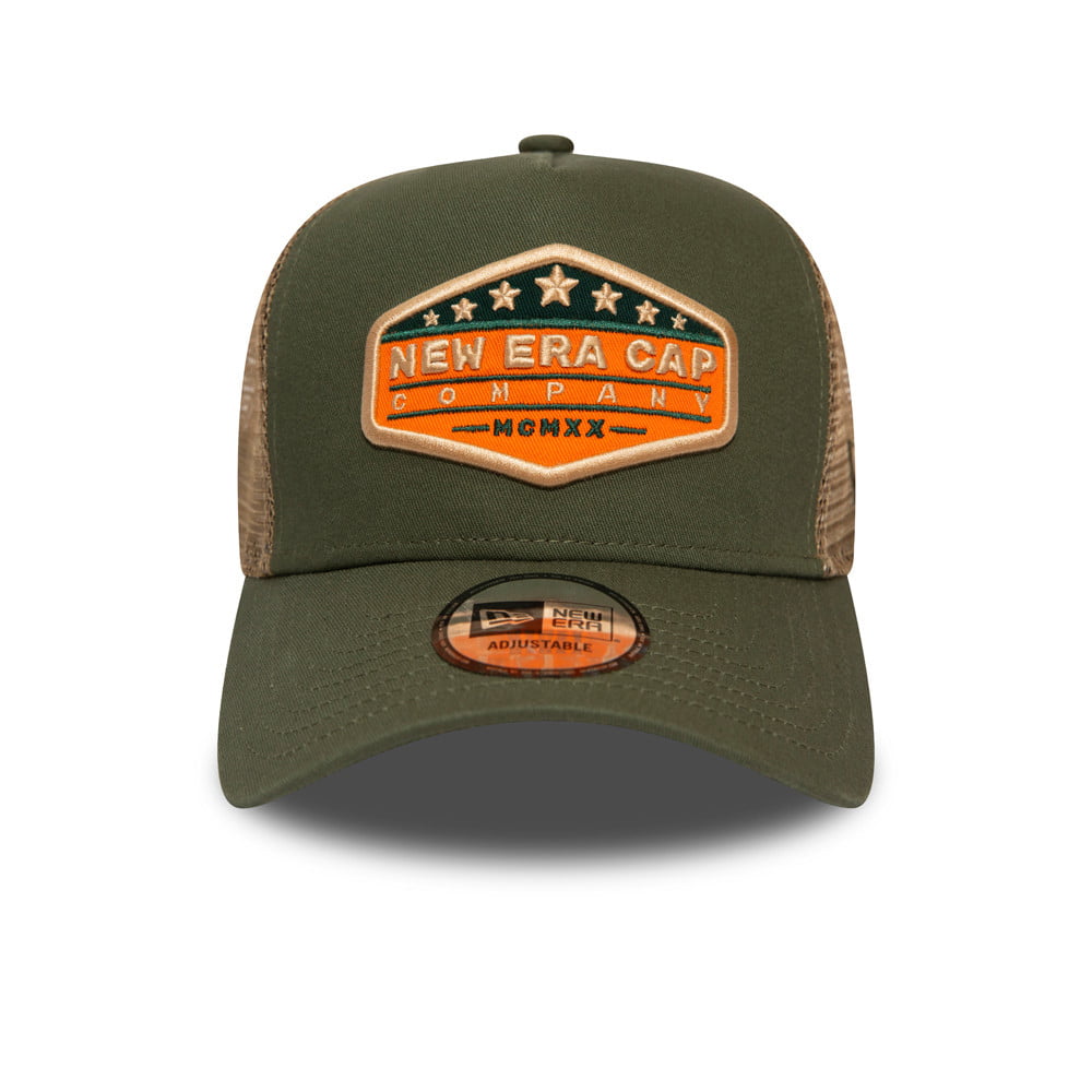 New Era Star Patch Trucker Cap - Olive