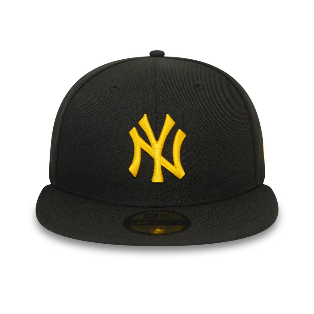 New Era 59FIFTY New York Yankees Baseball Cap - MLB League Essential - Black-Yellow