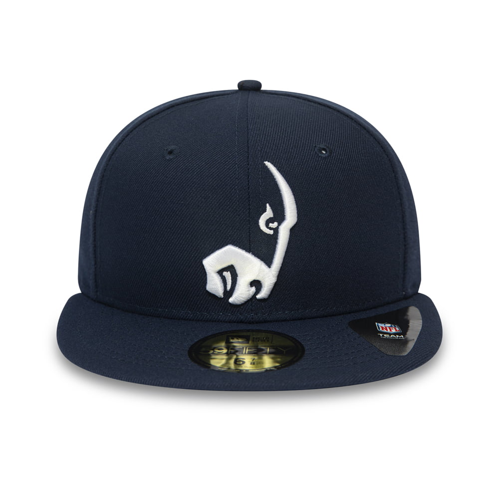 New Era 59FIFTY Los Angeles Rams Baseball Cap - NFL Team Tonal Shadow Logo - Navy Blue