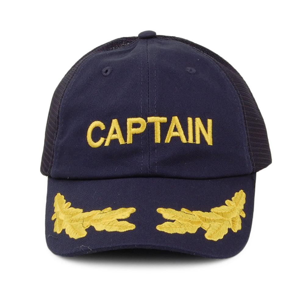 Dorfman Pacific Hats Captain Trucker Cap - Navy Blue