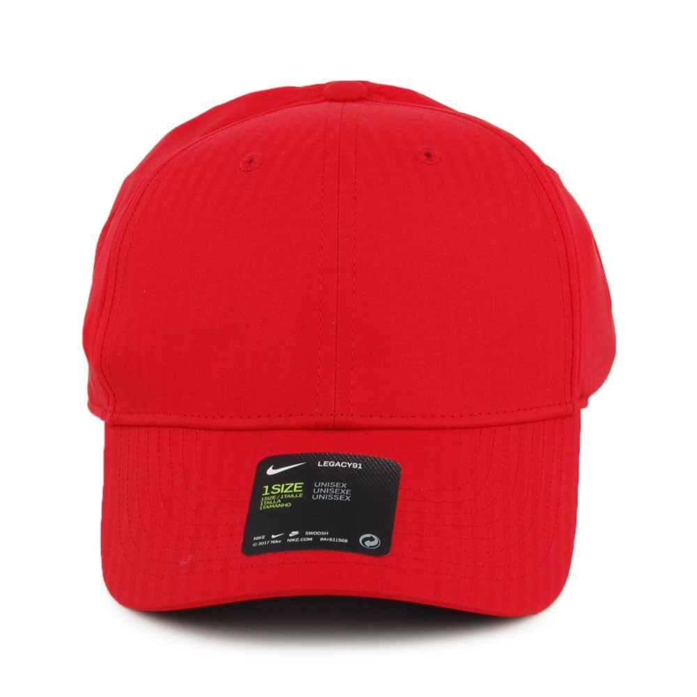 Nike Golf Hats Legacy 91 Tech Tonal Stripe Blank Baseball Cap - Red