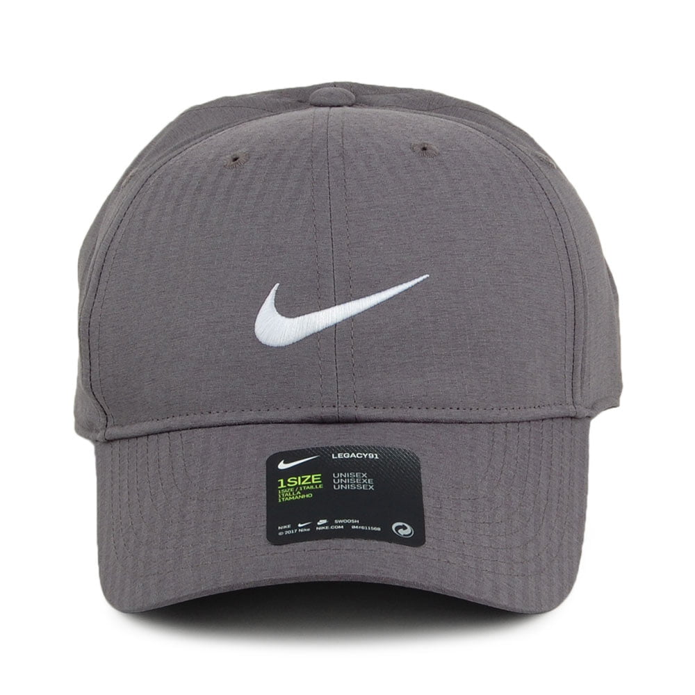 Nike Golf Hats Legacy 91 Tech Tonal Stripes Baseball Cap - Grey