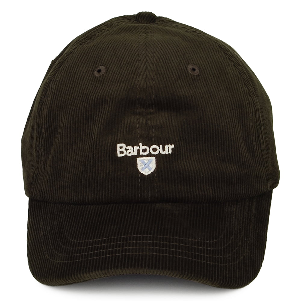 Barbour Hats Nelson Corduroy Sports Baseball Cap - Olive