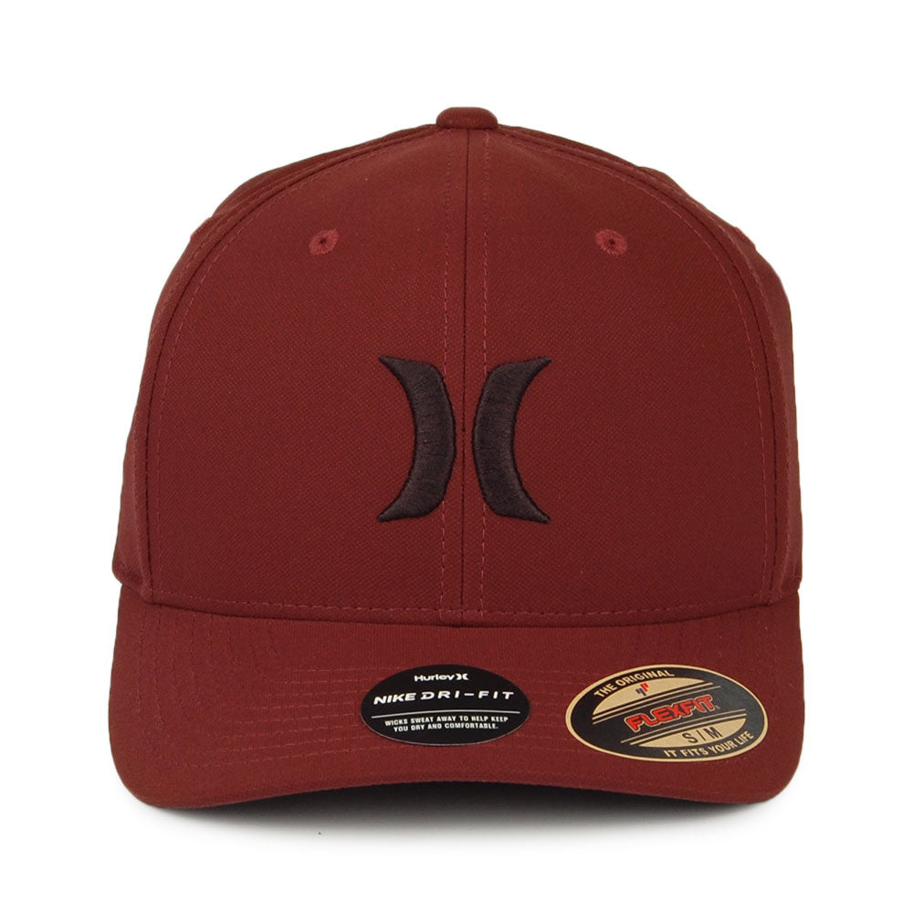 Hurley Hats H2O-Dri One & Only Flexfit Baseball Cap - Burgundy