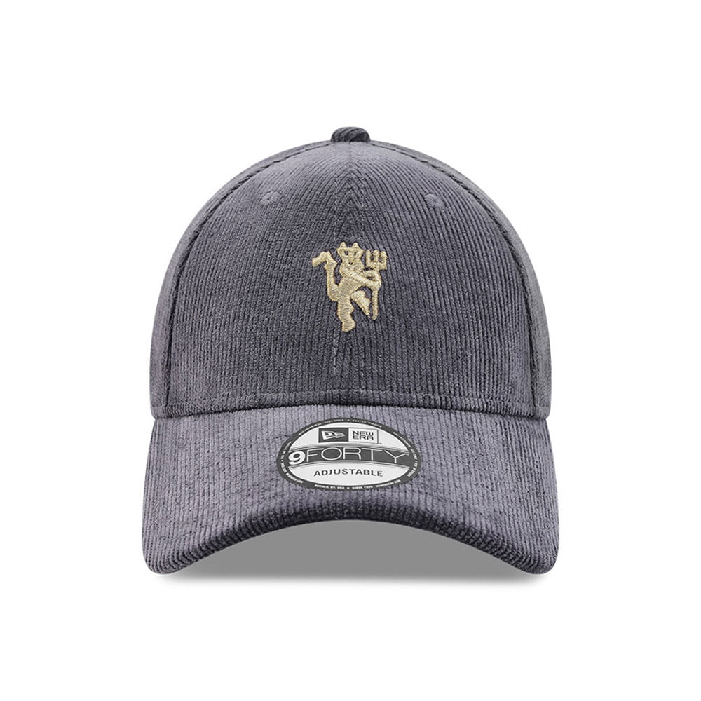 New Era 9FORTY Manchester United Corduroy Baseball Cap - Slate