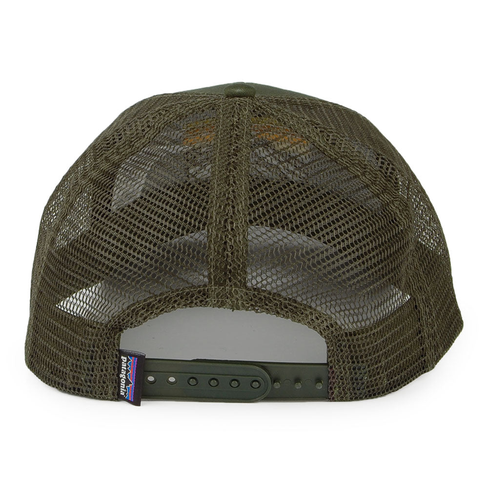 Patagonia Hats Line Logo Ridge Organic Cotton Canvas LoPro Trucker Cap - Forest