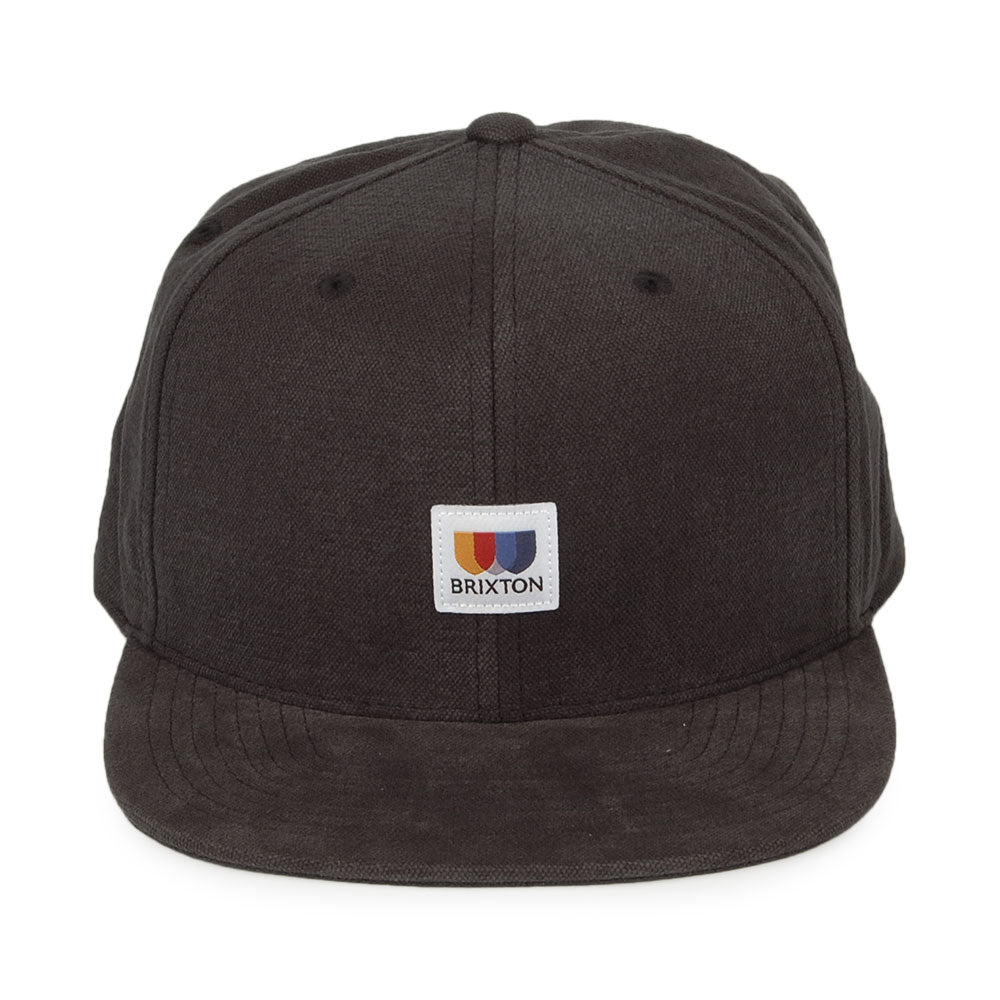 Brixton Hats Alton MP Snapback Cap - Washed Black