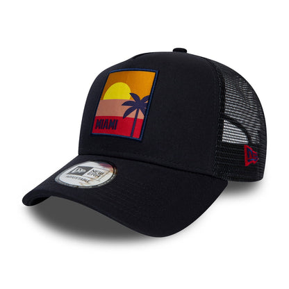 New Era Miami Location Trucker Cap - Navy Blue