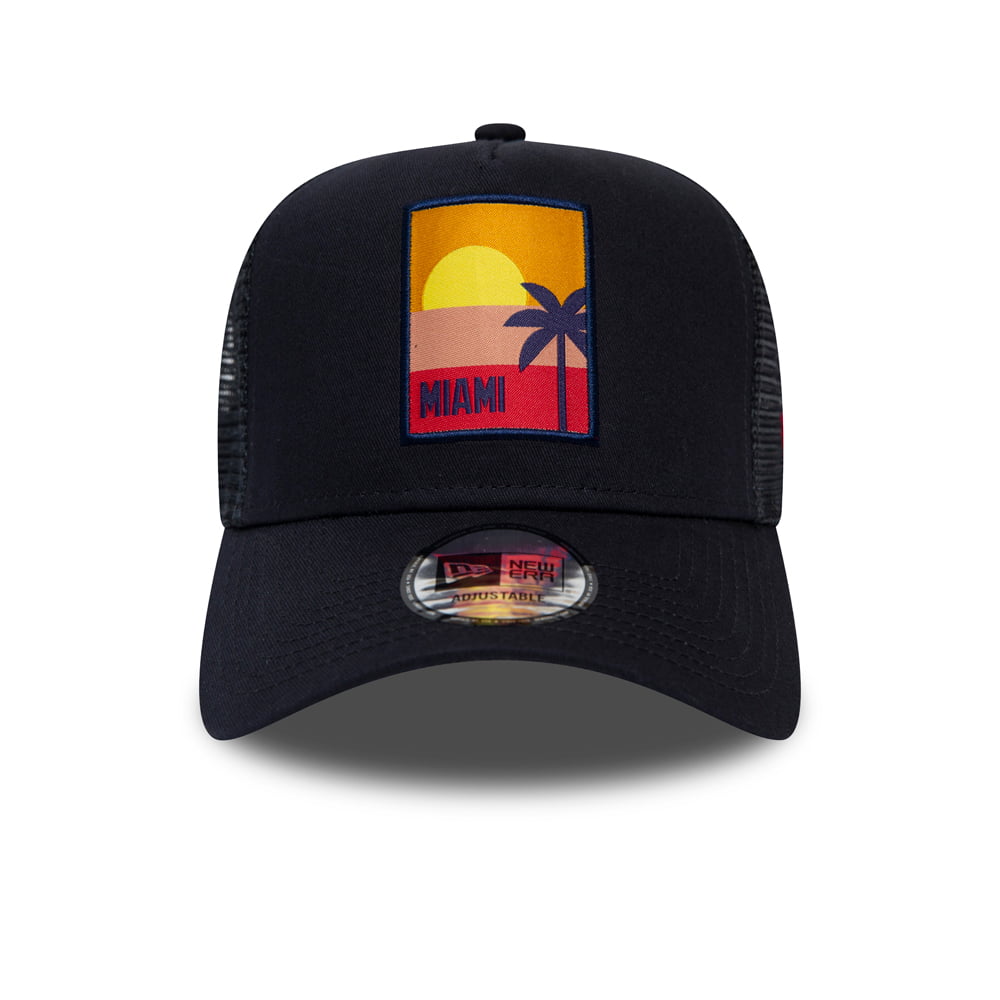 New Era Miami Location Trucker Cap - Navy Blue