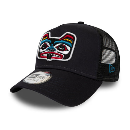 New Era Bear Tattoo Trucker Cap - Navy Blue