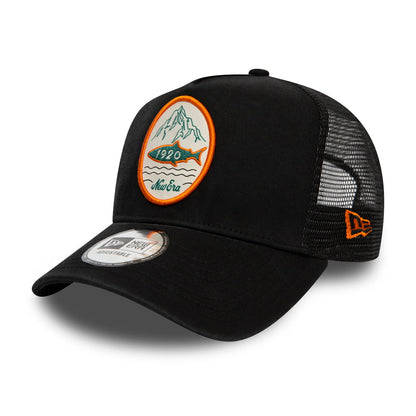 New Era Outdoors A-Frame Trucker Cap - Black