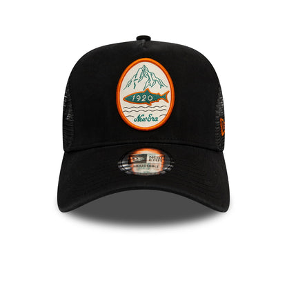 New Era Outdoors A-Frame Trucker Cap - Black