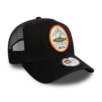 New Era Outdoors A-Frame Trucker Cap - Black