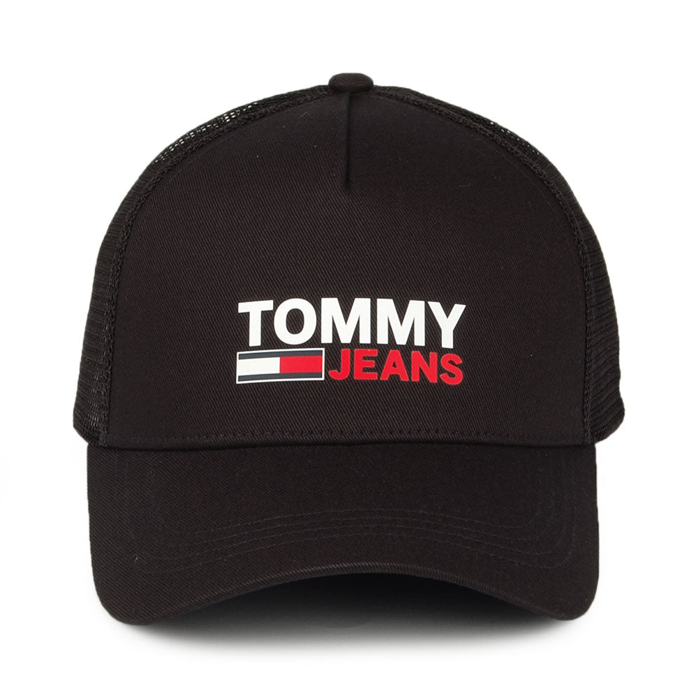 Tommy Hilfiger Hats TJM Logo Trucker Cap - Black