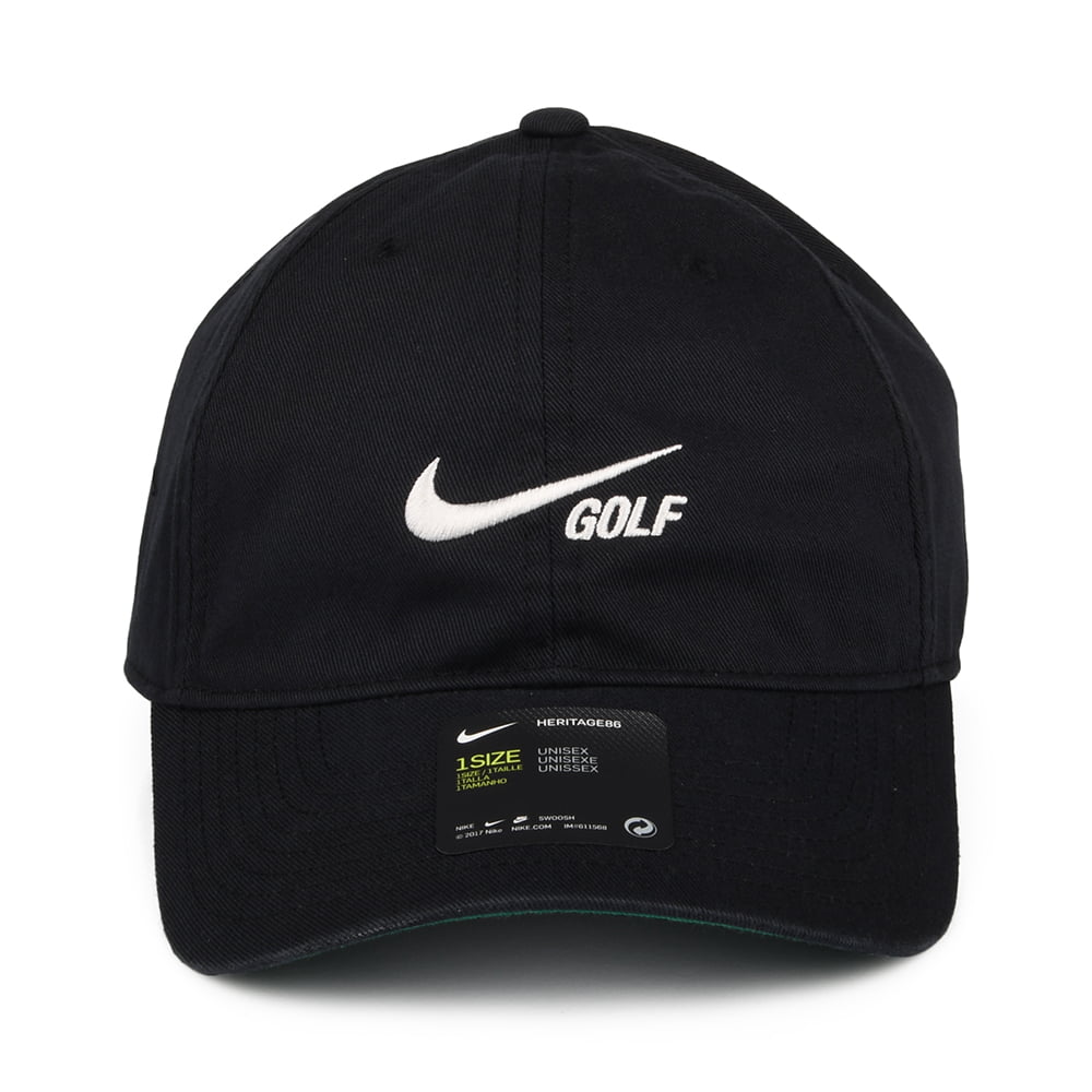 Nike Golf Hats Heritage 86 Washed Solid Baseball Cap - Black