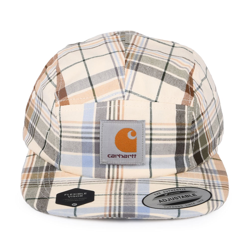 Carhartt WIP Hats Vilay Checked 5 Panel Cap - Natural