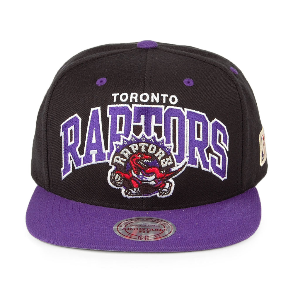 Mitchell & Ness Toronto Raptors Snapback Cap - NBA Arch 2 Tone - Black-Purple