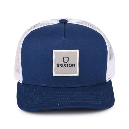 Brixton Hats Alpha Block NetPlus C MP Trucker Cap - Navy-White