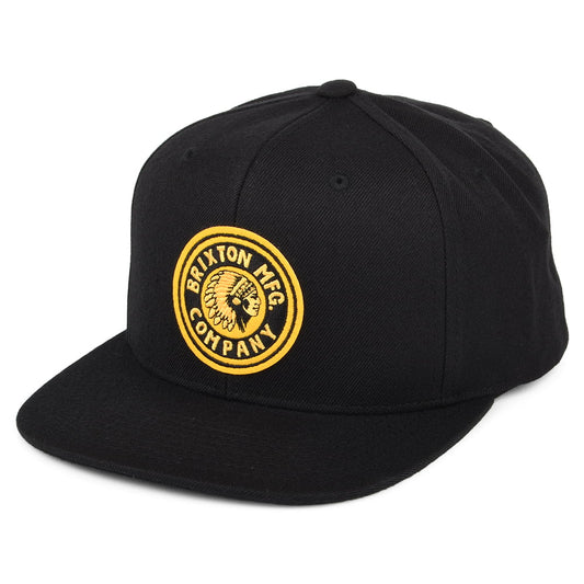 Brixton Hats Rival MP Snapback Cap - Black-Gold