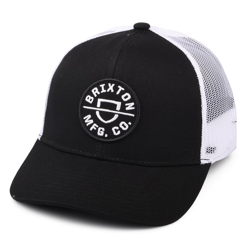 Brixton Hats Crest NetPlus MP Trucker Cap - Black-White – Village Hats